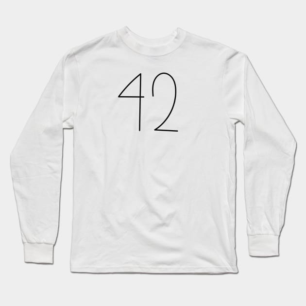 42 The Answer To Life The Universe And Everything Long Sleeve T-Shirt by S-Log